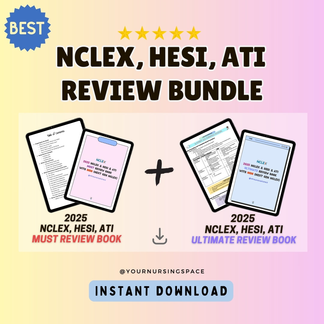 Next Gen NCLEX, HESI, ATI Preparation Bundle | NCLEX Must Review Book + NCLEX Ultimate Review Book