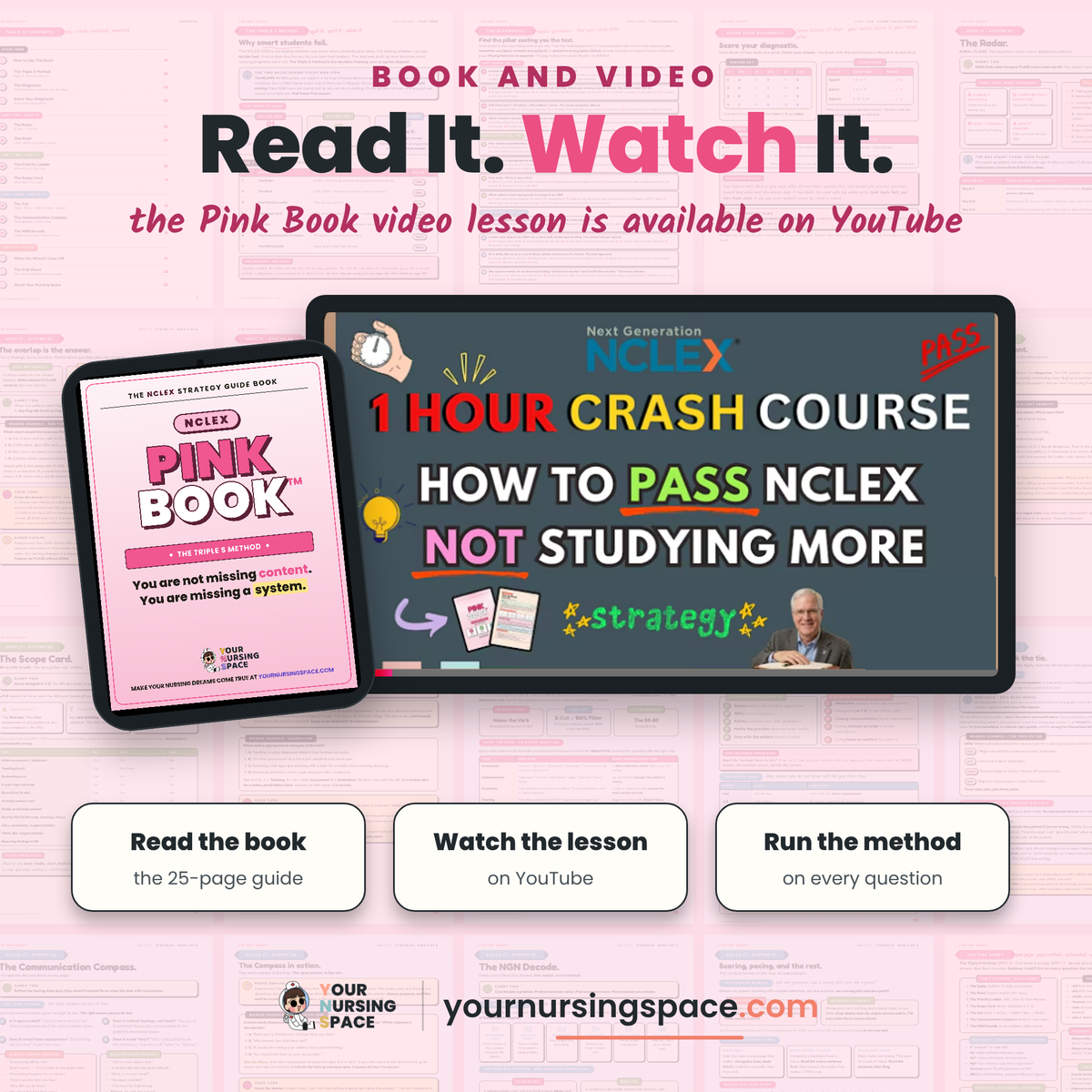 NCLEX Pink Book: read it, watch it