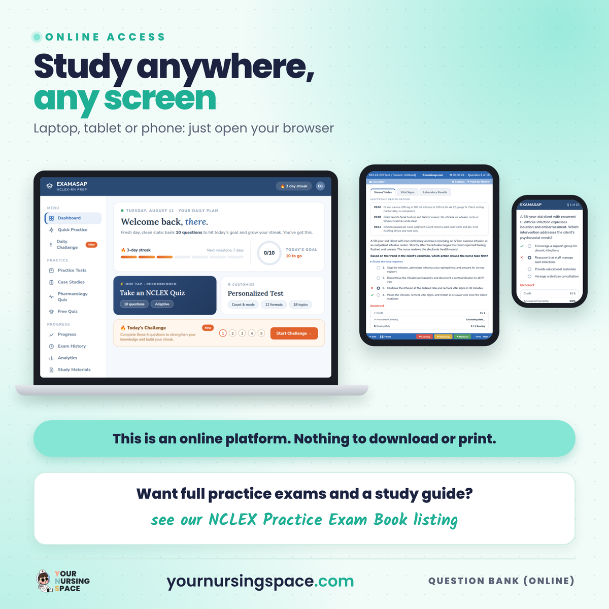 NCLEX Question Bank: online access