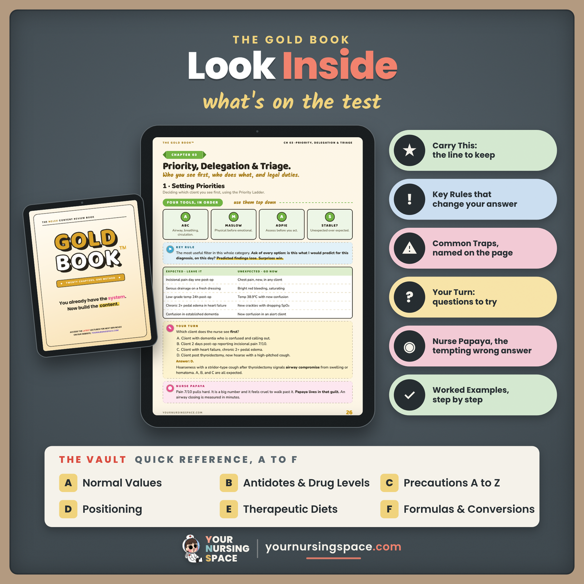 The NCLEX CORE Bundle: Pink Book, Gold Book + 20 Video Lectures