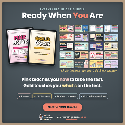 The NCLEX CORE Bundle: Pink Book, Gold Book + 20 Video Lectures