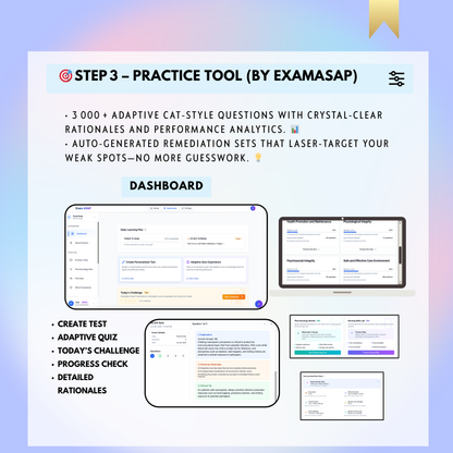 NCLEX FastTrack™ All‑in‑One Bundle — 5‑Step Study Roadmap with Personalized Planner, High‑Yield Lectures, 3 000 + CAT Q‑Bank & Crash Courses