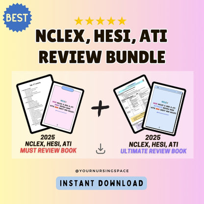 Next Gen NCLEX, HESI, ATI Preparation Bundle | NCLEX Must Review Book + NCLEX Ultimate Review Book