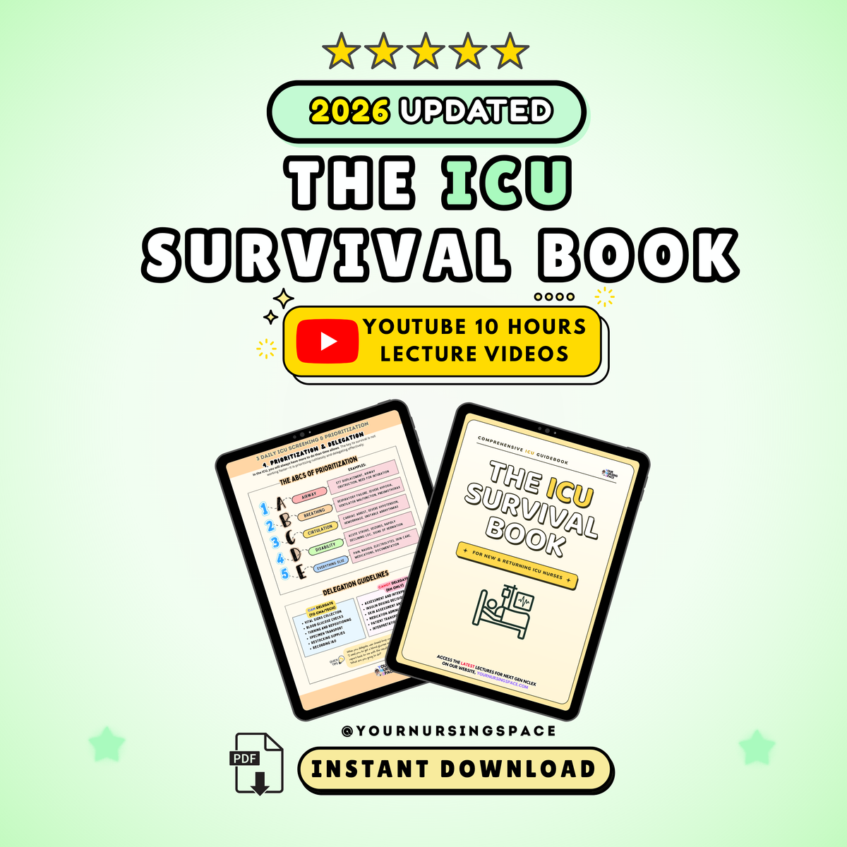 ICU Survival Book: Critical Care Nursing Guide – Your Nursing Space
