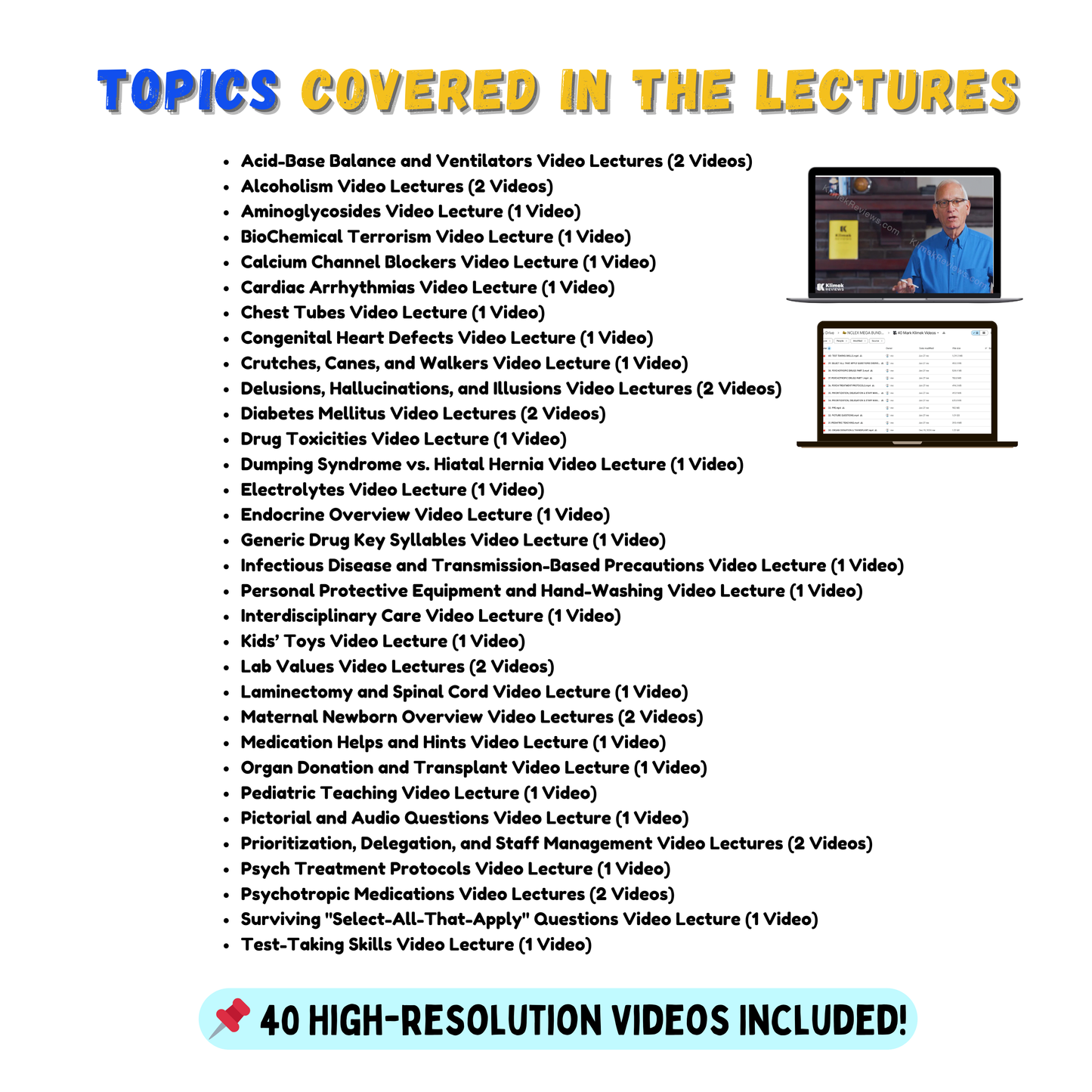 Mark Klimek 2026 NCLEX Review: Video Lectures + PDF Study Guides