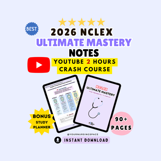 2026 NCLEX Ultimate Mastery Notes | Fundamentals to the Test Day | NCLEX Tips, Mnemonics, Practice Questions& Rationales | Youtube 3h Crash Course