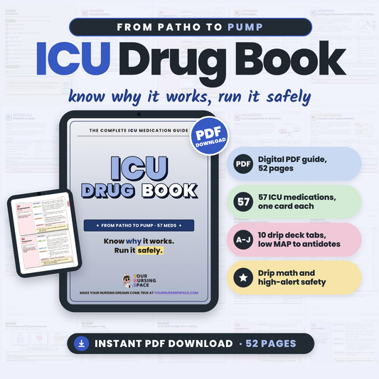 ICU Drug Book: PDF Critical Care Medications Guide + Video Lecture
