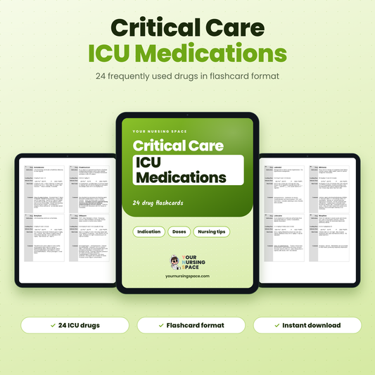 Critical Care Nursing Medications Flashcards