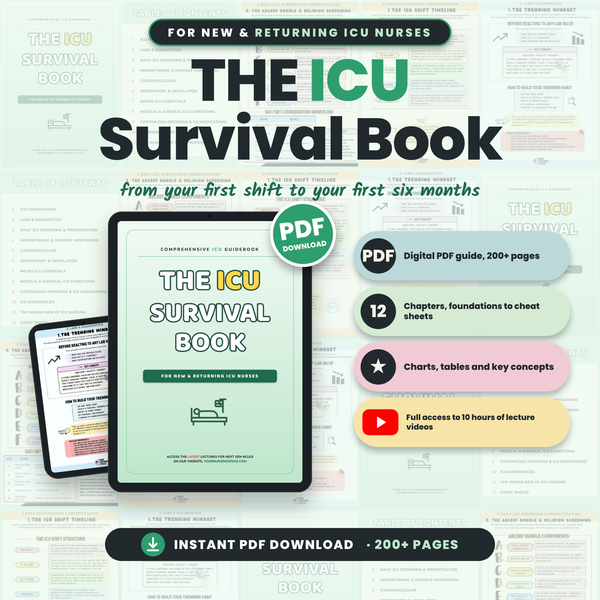 ICU Survival Book | The Ultimate Visual Critical Care Nursing Guide