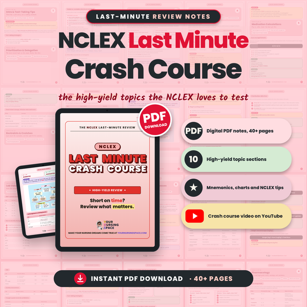 NCLEX Last Minute Crash Course: High Yield Review + Lecture