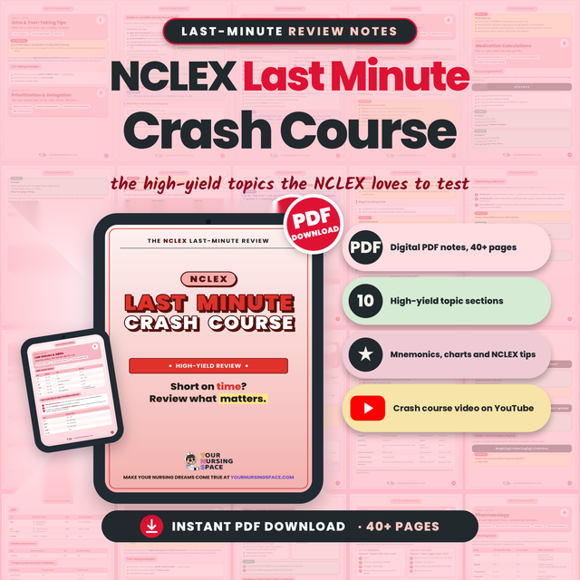 NCLEX Last Minute Crash Course: High Yield Review + Lecture