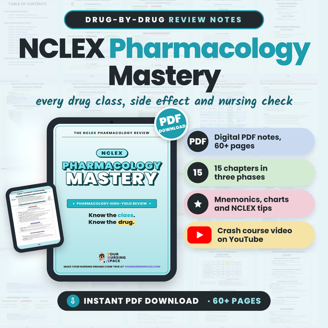 NCLEX Pharmacology Mastery Book + Lecture Video