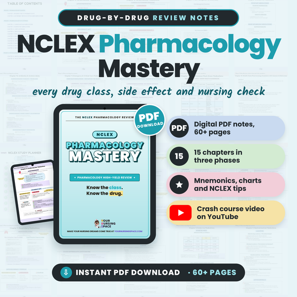 NCLEX Pharmacology Mastery Book + Lecture Video