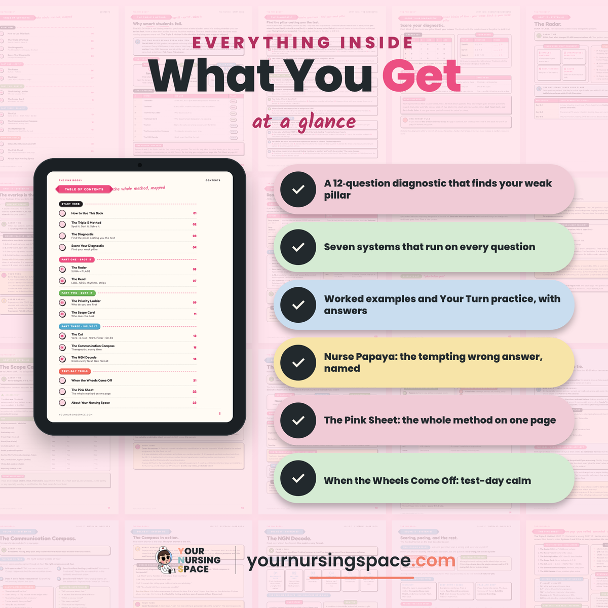 NCLEX Pink Book: what's inside