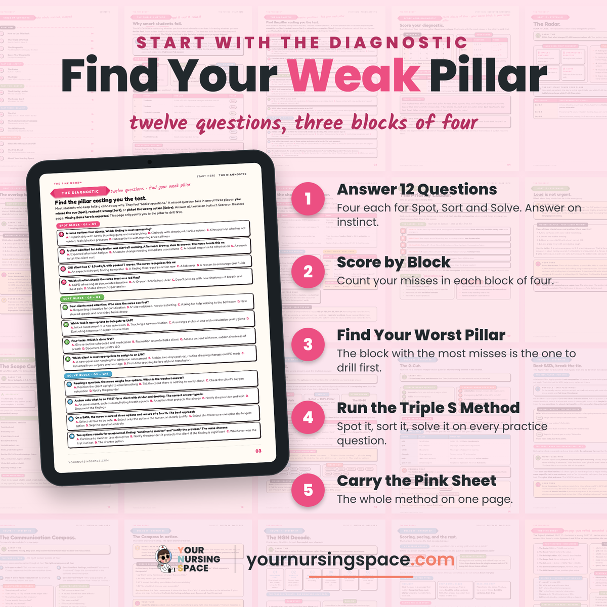 The Pink Book 12-question NCLEX diagnostic