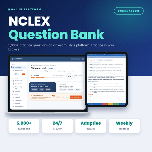 NCLEX Question Bank: 5,000+ Questions, RN and PN (Online Platform)