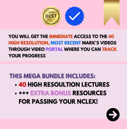 Mark's 2026 NCLEX Review Mega Bundle: Video Lectures + PDF Study Guides | Professor Mark Johnson's. NCLEX Mega Bundle
