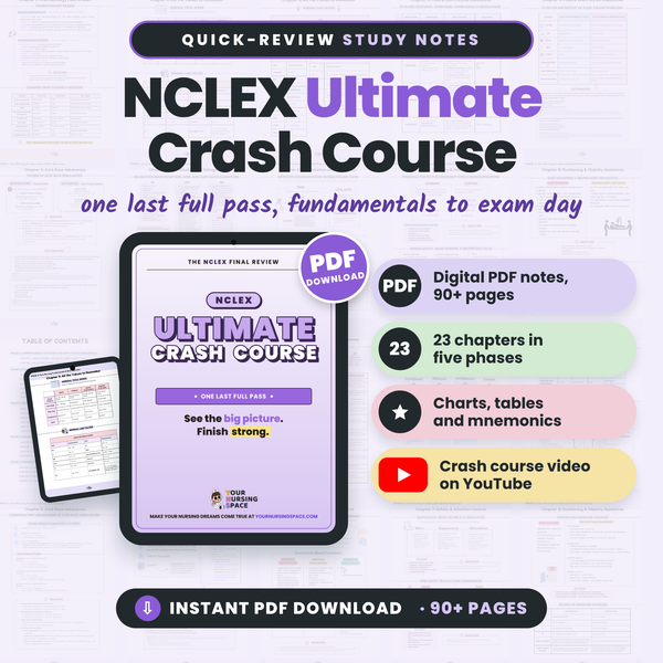 NCLEX Ultimate Crash Course: Final Review Notes + Lecture Video