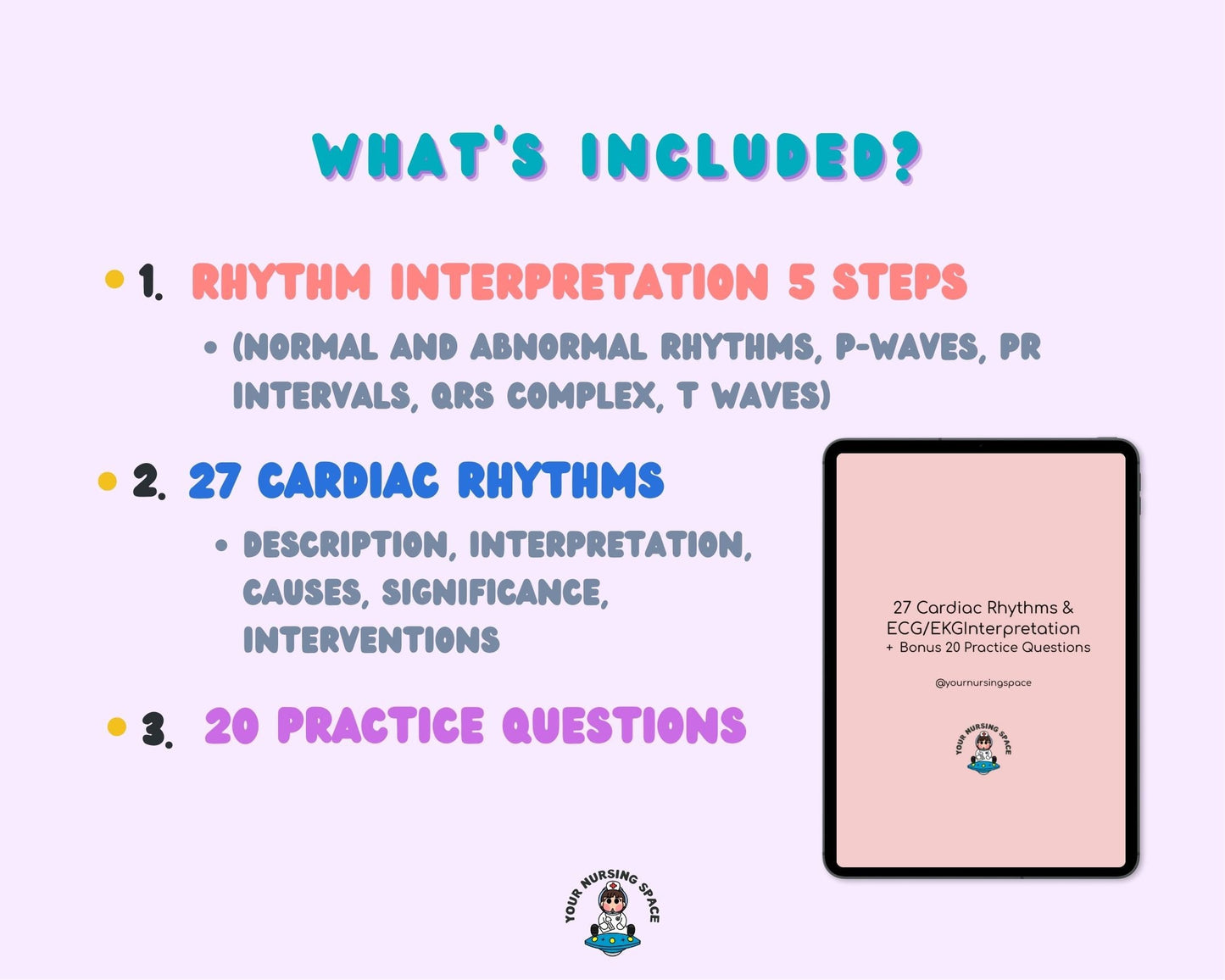 ECG & Dysrhythmia Interpretation Bundle | Nursing School and ICU Cardiac Rhythm Study Guide