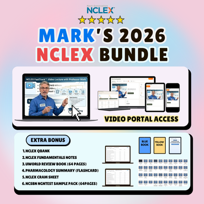 Mark's 2026 NCLEX Review Mega Bundle: Video Lectures + PDF Study Guides | Professor Mark Johnson's. NCLEX Mega Bundle